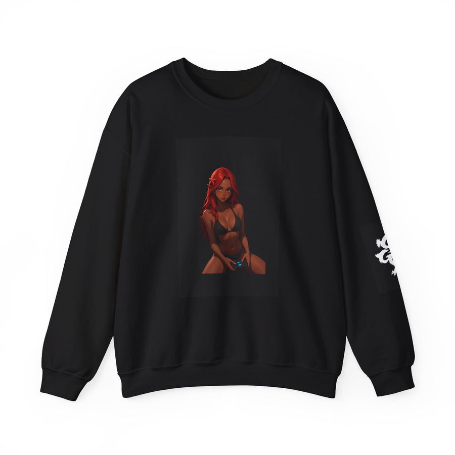 Red-Haired Pinup Crewneck Sweatshirt